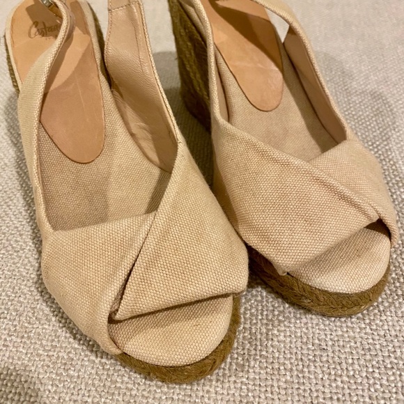 Castañer twisted canvas wedge slingback espadrille - Picture 4 of 6